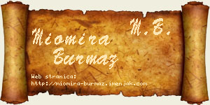 Miomira Burmaz vizit kartica